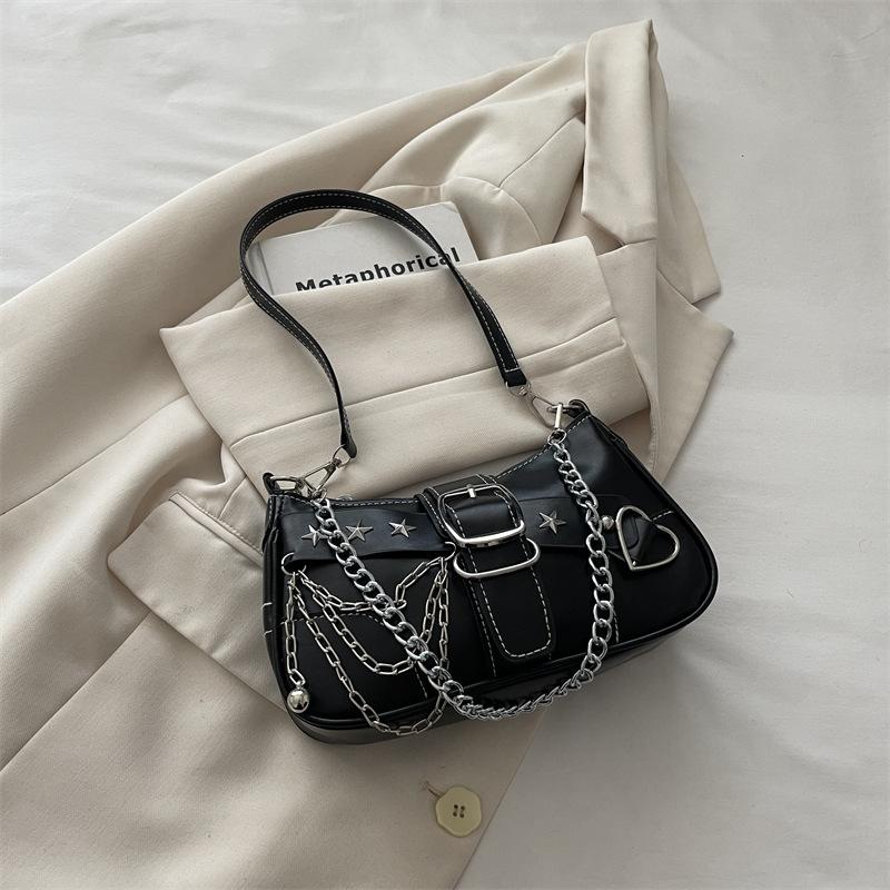 Women S Korean Style Simple Casual Handbag Vintage Fashion Underarm Shoulder Bag