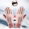 1 Paar Wasserdichte Touchscreen-Skihandschuhe Unisex Wintersport Thermofleece-Futter Kältebeständig für Männer Frauen Outdoor