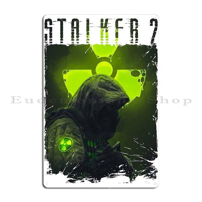 Сталкер Чернобыль Сталкер Игровой Арт Сталкер 2 FPS Видеоигра Металлическая Табличка Кино Настенная Табличка Кухня Печать Жестяная Вывеска Постер 20x30cm（7.8x11.8inch）