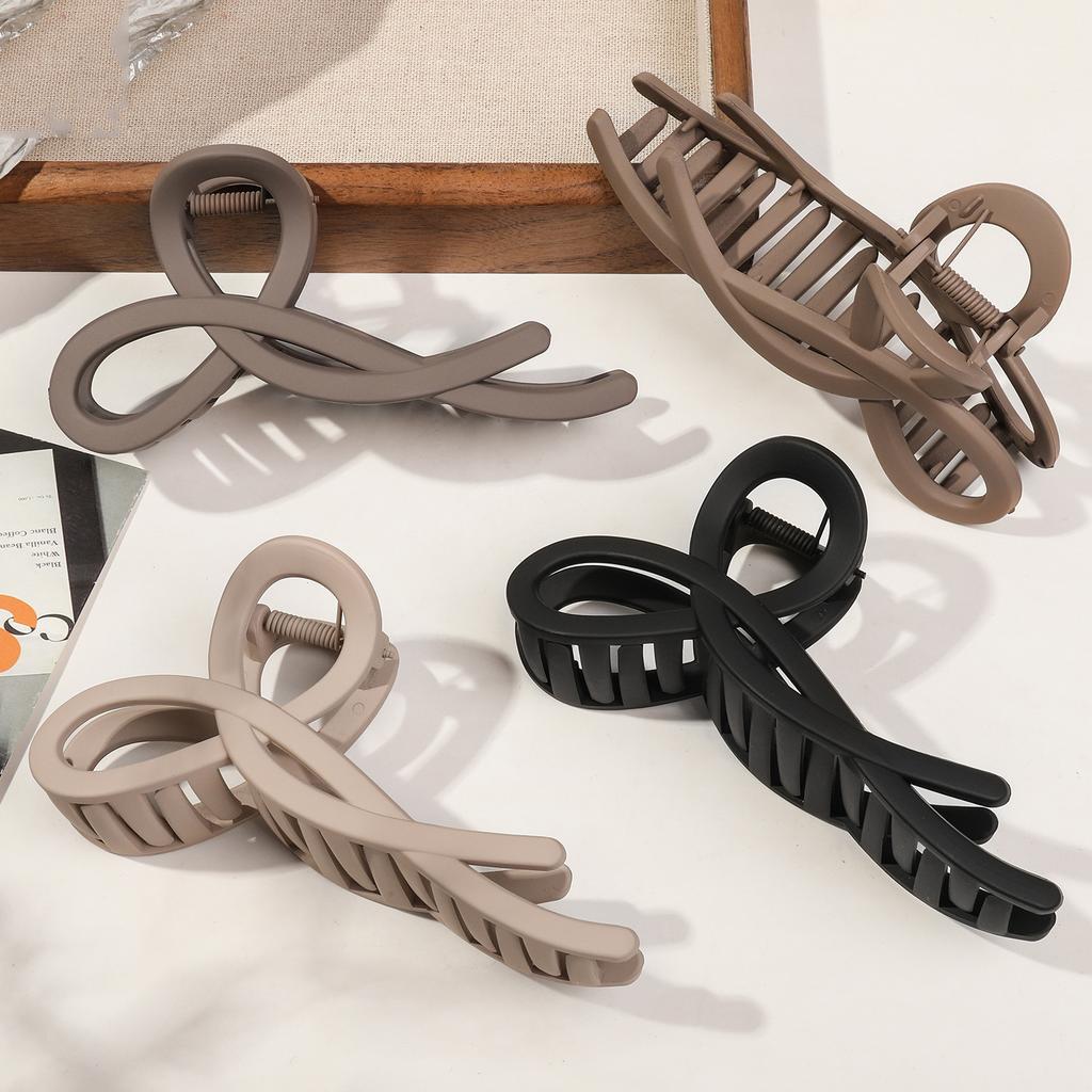 13CM Large Bow Ribbon Hair Claw Crab Matte Hairpins Ponytail Hair Accessories Women Acrylic Hair Clips Girls Barrettes Headbands