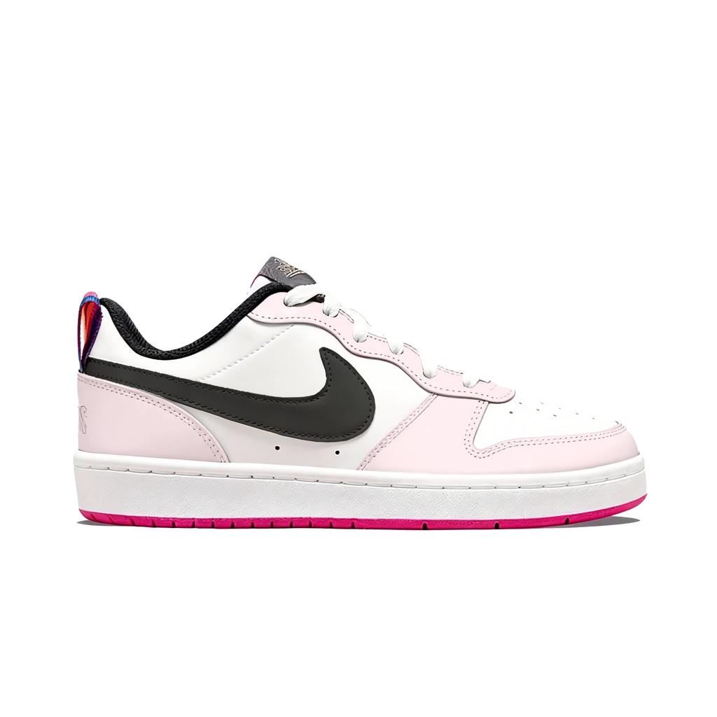 Nike Court Borough GS Black Berry Pink Lightweight Low top Skateboard Shoes Women's DJ0040-100(Team1713-)
