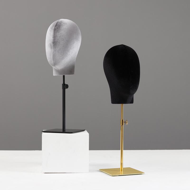 Black Mannequin Head for Displaying Wigs, Hats, and Accessories