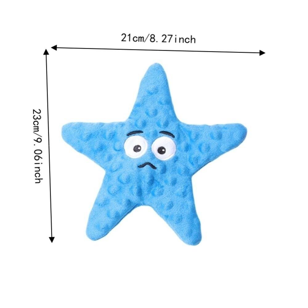 Dog Snuffle Built-In Squeaker Paper Starfish Shape Starfish Dog Hidden Treat Pockets Cartoon Style Dog Puzzle Boredom Relief