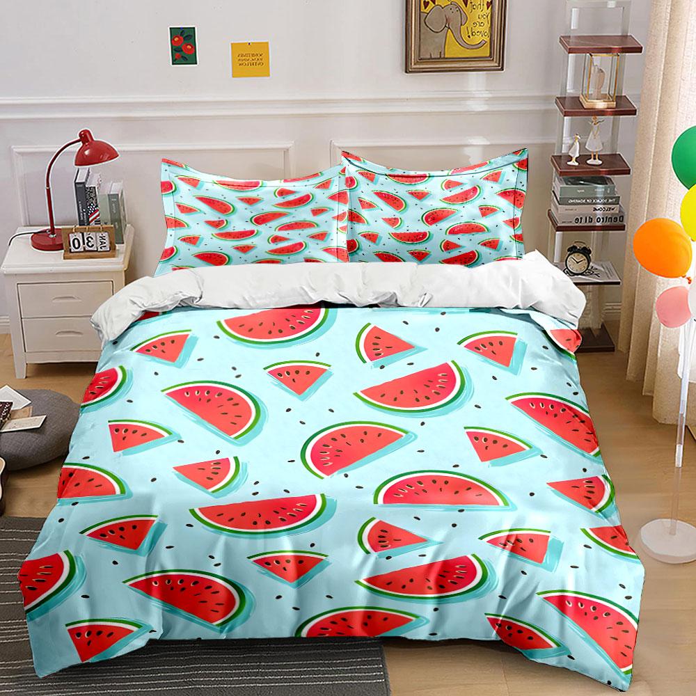 Saftiger Wassermelonen-Tagtraum. Bettwäsche-Sets Bettbezüge Kissenbezüge(1* Bettbezug 2* Kissenbezüge ohne Bettdecke)