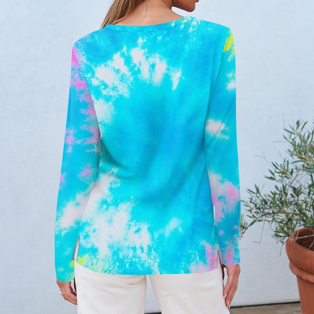 Women's Daily Casual Long-sleeved Printed O-neck Top