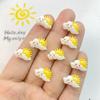 30Pcs New Cute Resin Mini Rainbow, Moon, Stars and Clouds Flat Back Manicure Parts Embellishments For Hair Bows