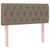 Box Spring Bed with Mattress Taupe 120 x 190 cm Fabric
