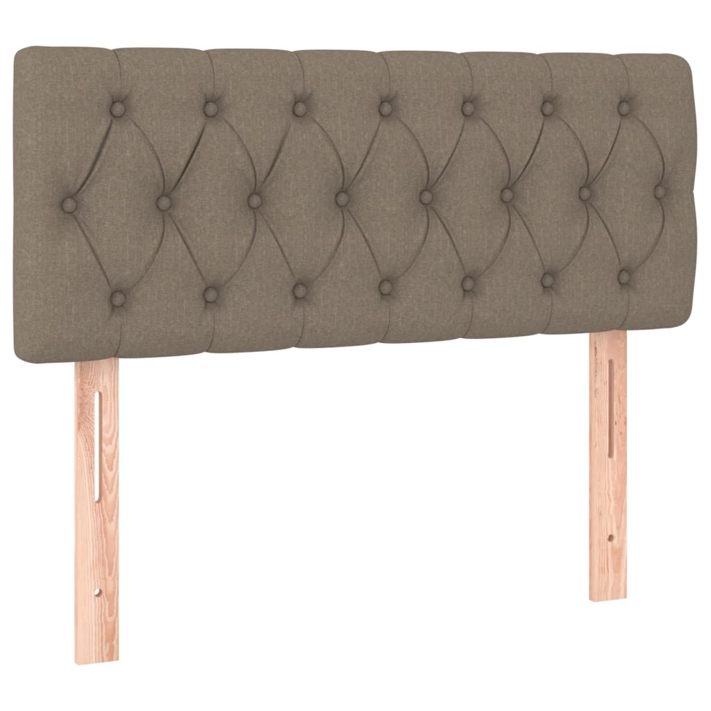 Box Spring Bed with Mattress Taupe 120 x 190 cm Fabric