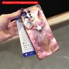 2DFlat Samsung phone case Pink Fox with Golden Ornaments and Cherry Blossoms Applicable to Galaxy S22 S23 S24 S25ULTRA S26 A12 A13 A14 A15 A16