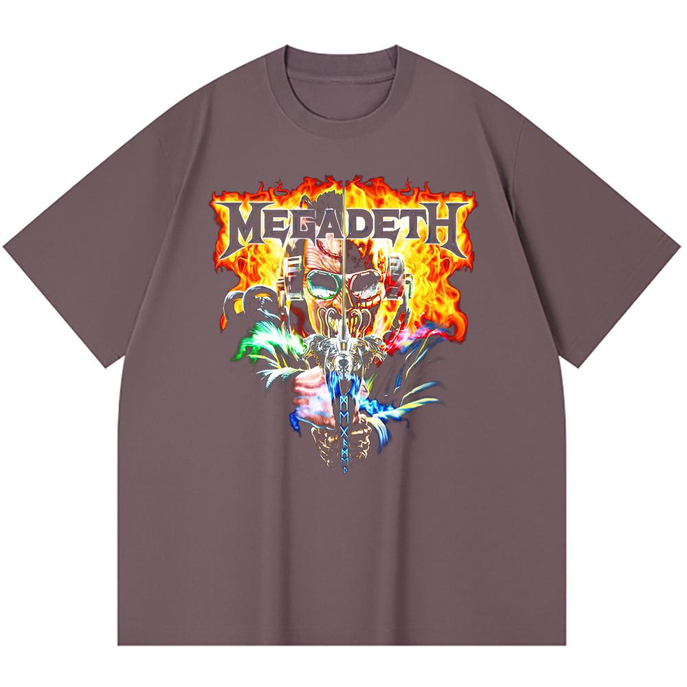 Tricou Heavy Metal 230 Gsm 100% Bumbac Imprimeu Trupă Rock Muzică Populară Tricou Unisex din Bumbac Gros