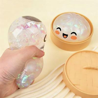 Simulation Dumpling Baozi Squeeze Toy Stress Relief Sensory Squishy Toy For Anxiety Relief