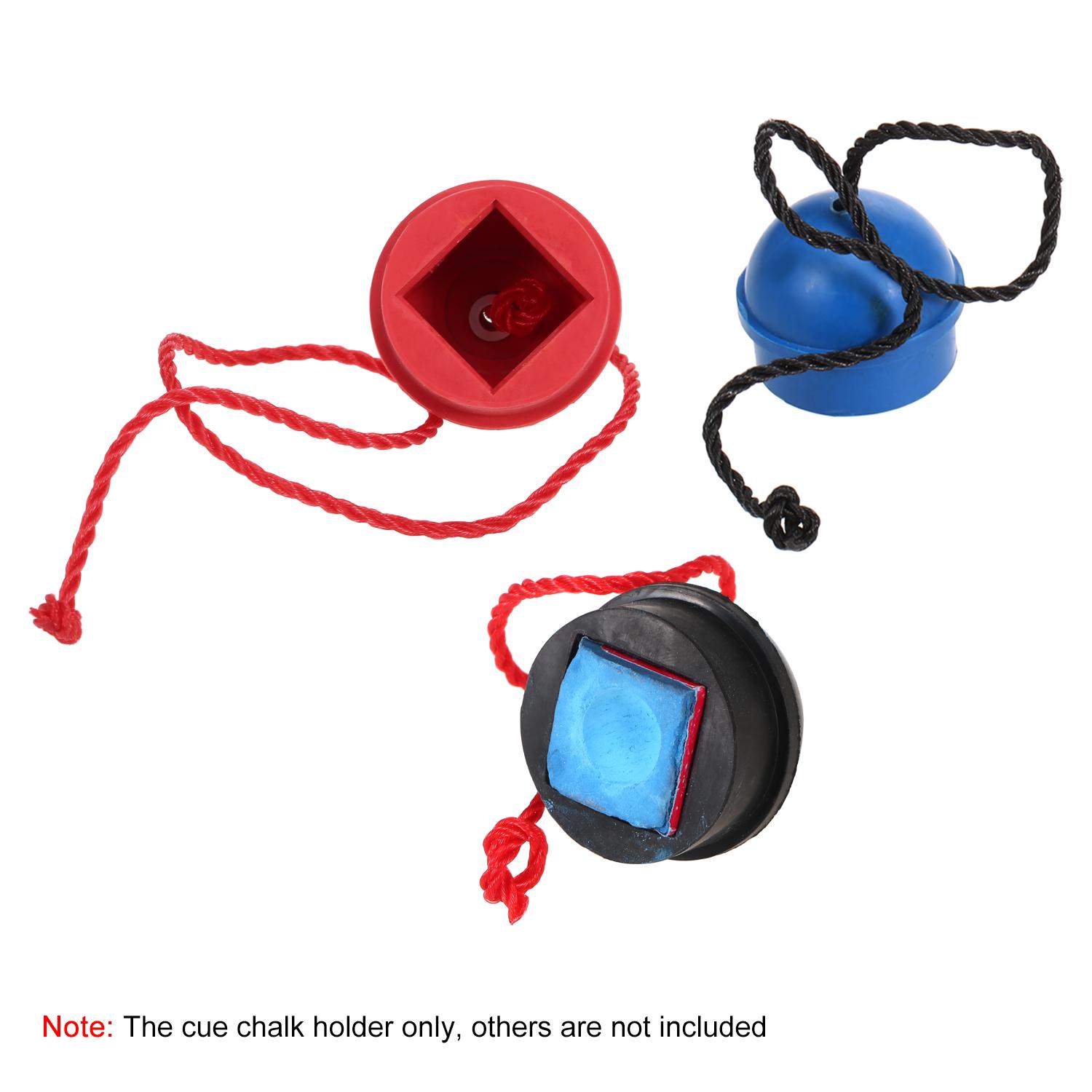 

3PCS Pool Chalk Holder Rubber, Flexible Chalk Case with String for Billiard and Cue Sticks, Convenient and Handy for Players
