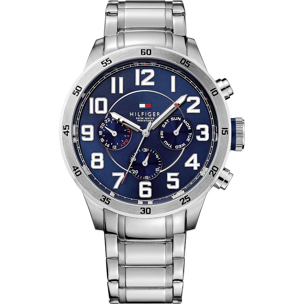 Tommy Hilfiger Trent Blue Dial Silver Metal Men s Quartz Watch 1791053 синий