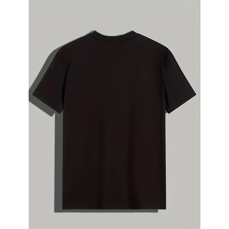 European Sizes Men's T - Shirt - Creative Pattern and Text Printed T - Shirt
