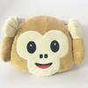 Factory Emoji Monkey Throw Pillow Series Don'T Listen, Don'T Say, Don'T Look, Handless Throw Pillow Plush Toy Gift