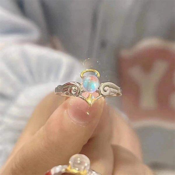 Daisy Flower Rings For Women Korean Style Adjustable Opening Finger Ring Bride Wedding Engagement Statement Jewelry Gif