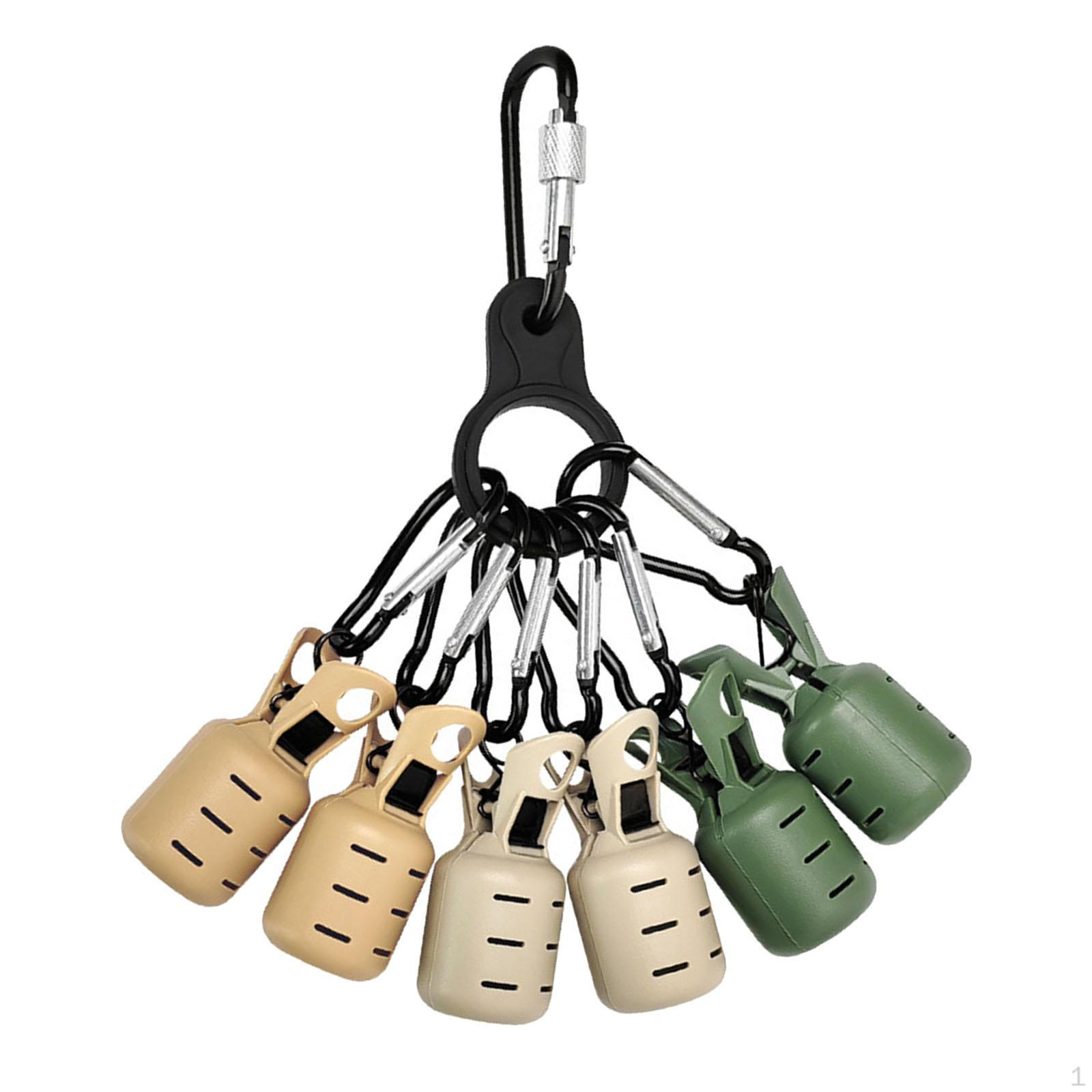 

6 штук чехлов для рыболовных крючков для кальмаров, чехлы для джиг-приманок, защитный чехол для хранения Khaki Gray Green