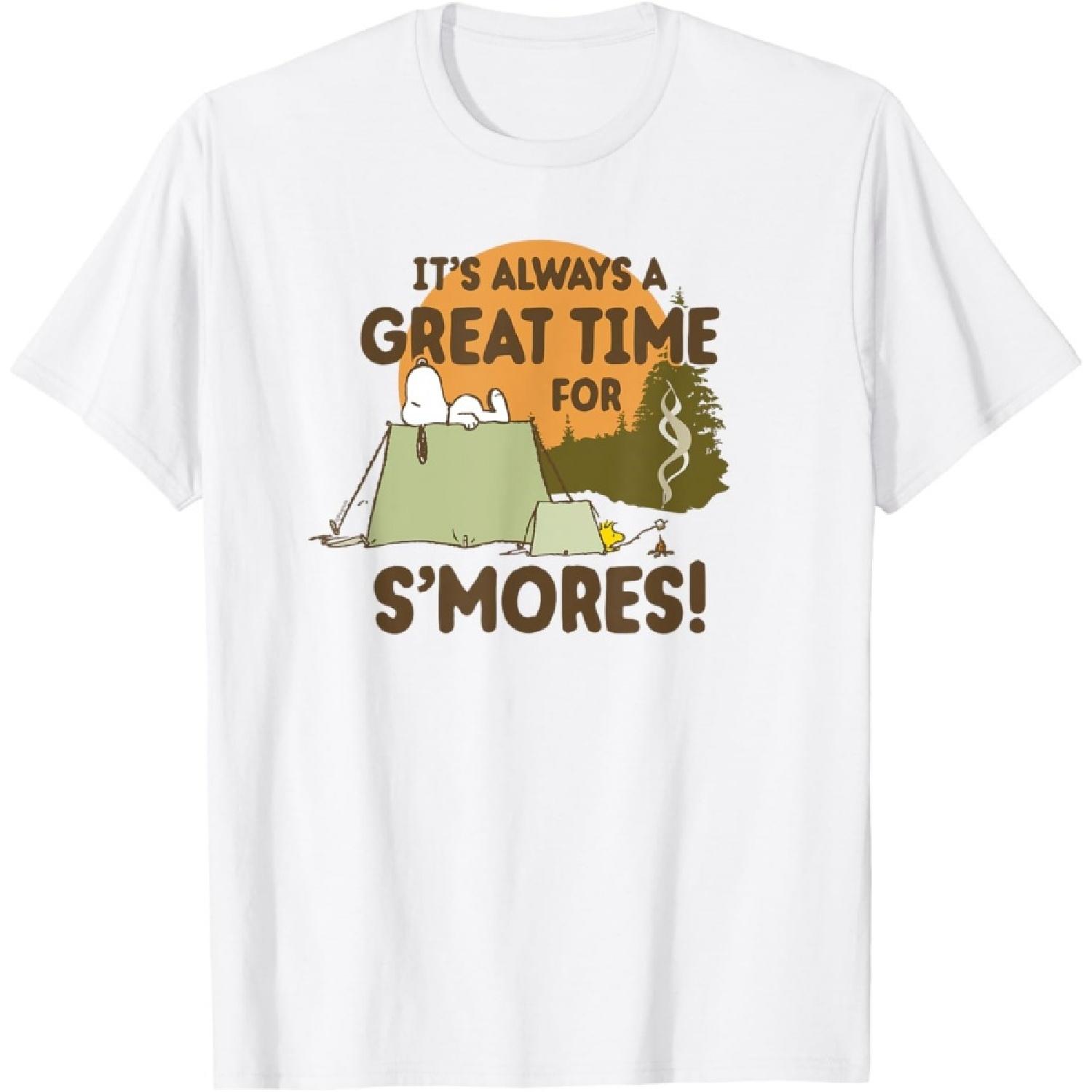Peanuts - Smores Snoopy Woodstock T-Shirt XXXXXL белый