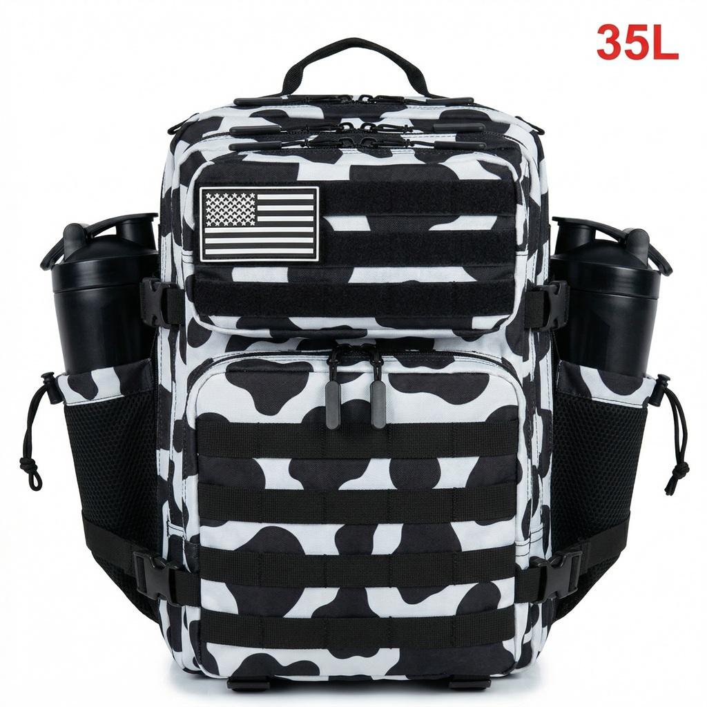 35L Tactical Backpack for Women Men Molle Outdoor Travel Camping Hiking Bag Sports Weekend Athlete Gym Rucksack Dual Cup Holders