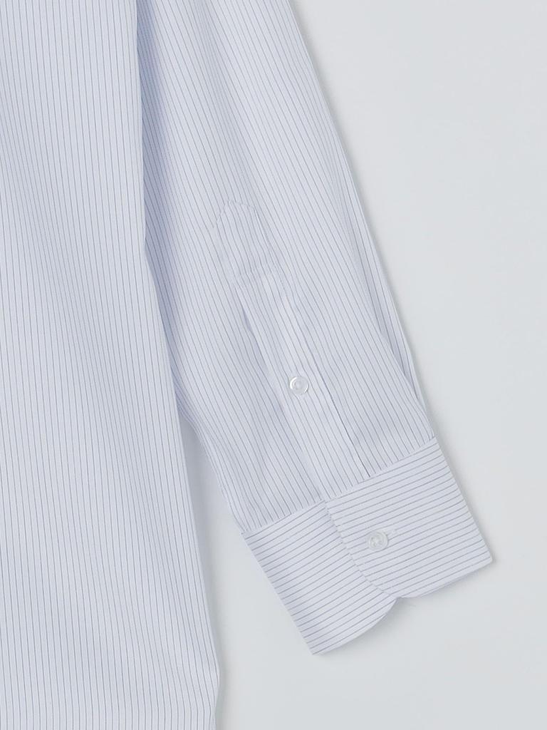 SHIPS Colors: Striped Wide Collar Dress Shirt, 211130376, Blue, Size 39