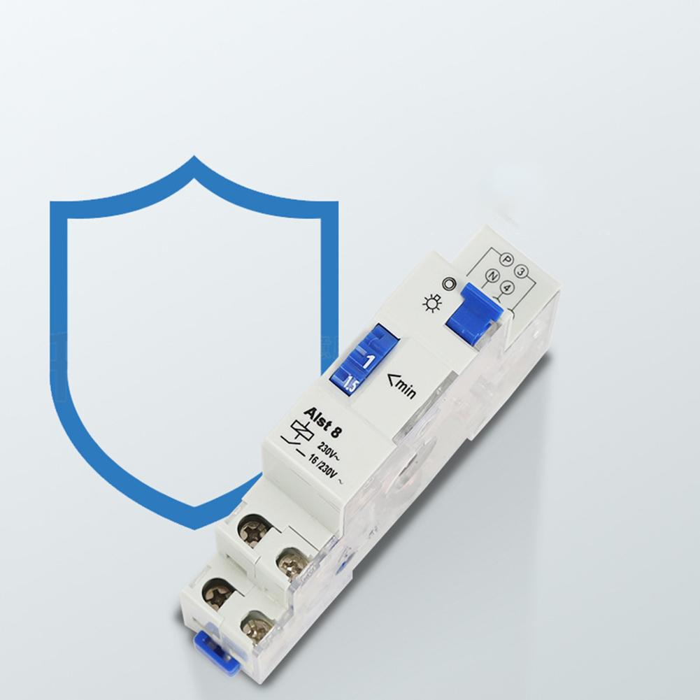 Mechanical Timer Switch for Stair Lights 230V with Adjustable Off Delay Relay for Stairway and Display Lighting Systems