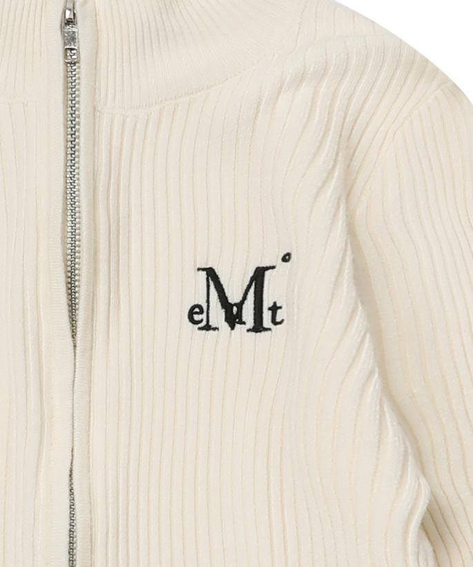 Mucent Orchid Ribbed Crop Knit Zip-Up (7 Colors)