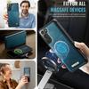 For Samsung Galaxy S21 FE 5G Case CASEME C49 Compatible with MagSafe RFID Blocking Detachable Wallet Leather Phone Cover