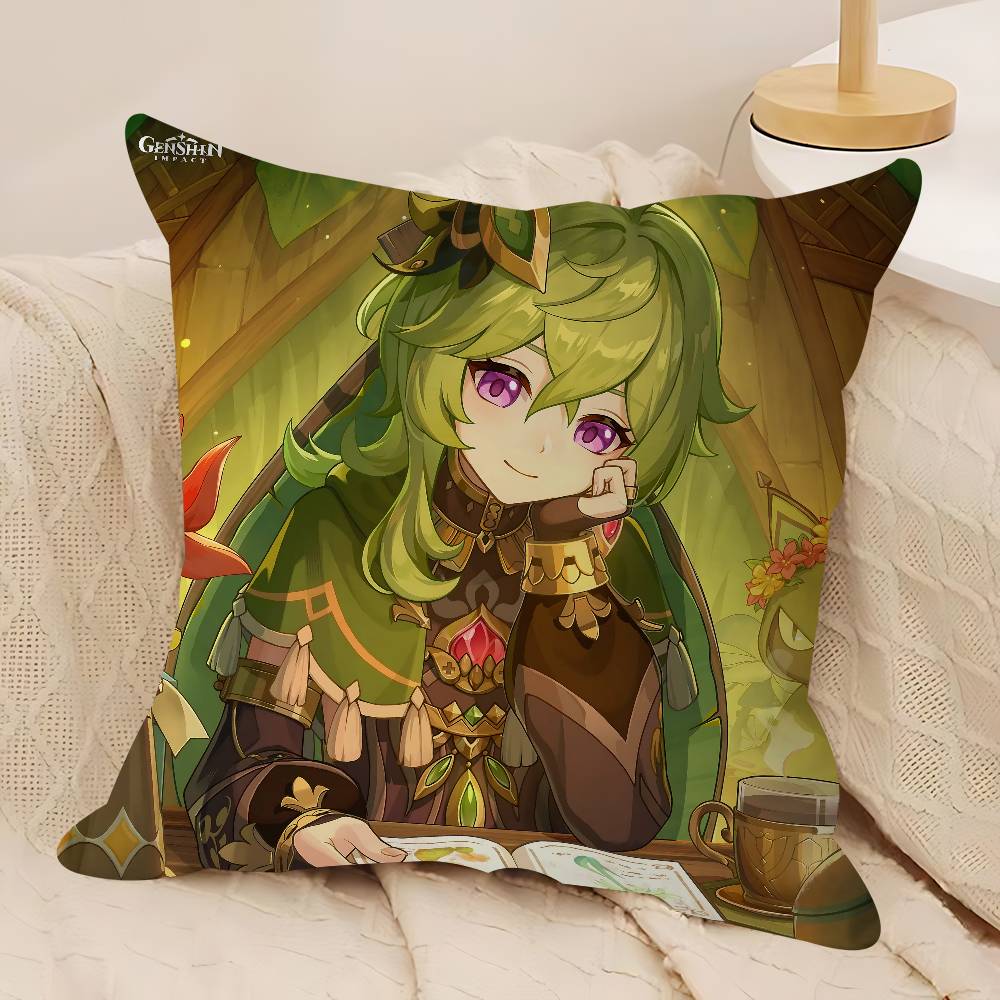 Collei Genshin Impact Kuddfodral Kuddöverdrag Vardagsrum Soffa Heminredning Anpassad