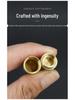 Compact Brass Pill Bottle: Waterproof, Dustproof, Moisture-Proof Storage Jar with Key Hook - Ideal for Travel or Everyday Use.