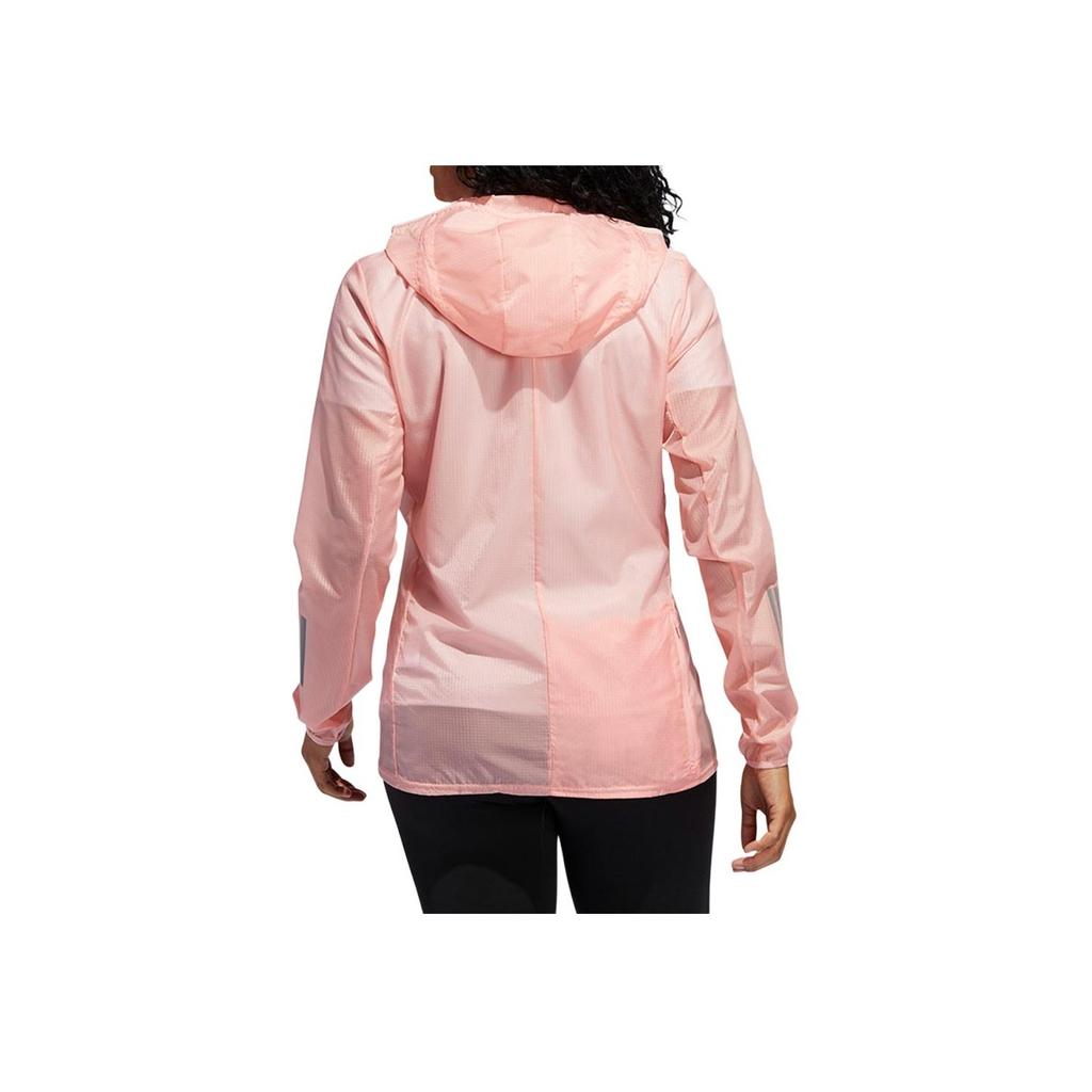 Adidas Sports Lifestyle Series Hooded Zipper Reflective Casual Jacket Women Jackets Light-Pink FM6924