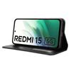 For Xiaomi Redmi 15 5G (Global) (169mm) Leather Case Wallet Stand Retro Texture Phone Cover