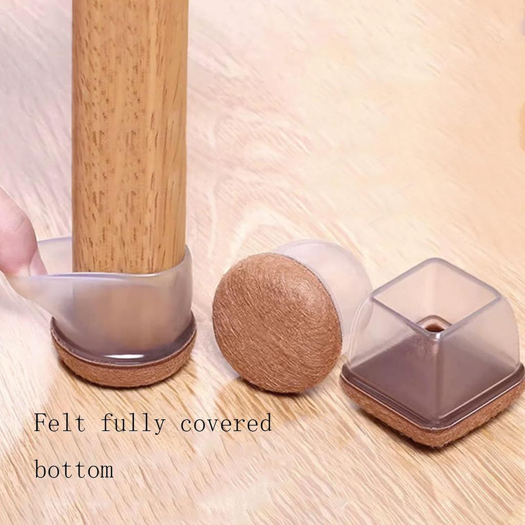 8Pcs Chair Leg Covers for 30-40mm Legs Noise Reducing Furniture Feet Caps Round Anti-Slip Floor Guards for Home