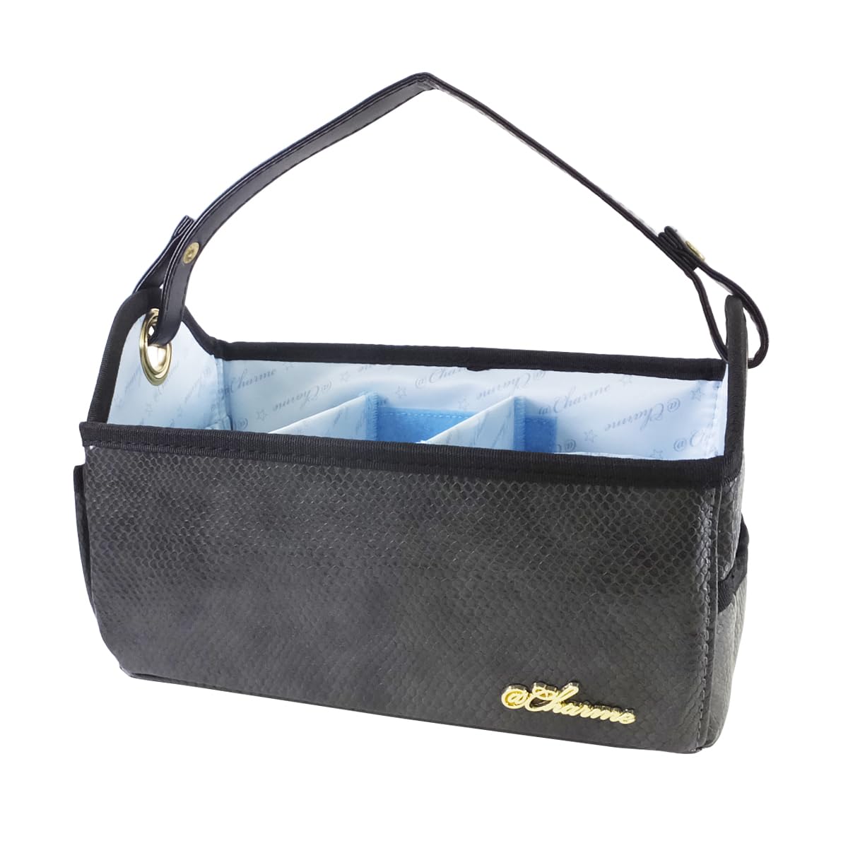 

At First Makeup Makeup Cosmetic Storage with Cosmetic Cosmetic W24 x D13 x H15cm Basket, Multi-Basket, Box, Box, Basket, Handle, Storage, Container, сірий колір