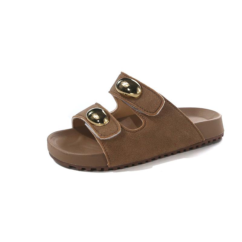 Girls  fashionable outdoor slippers  new summer children s soft bottom princess beach cool mop big children s anti slip 26