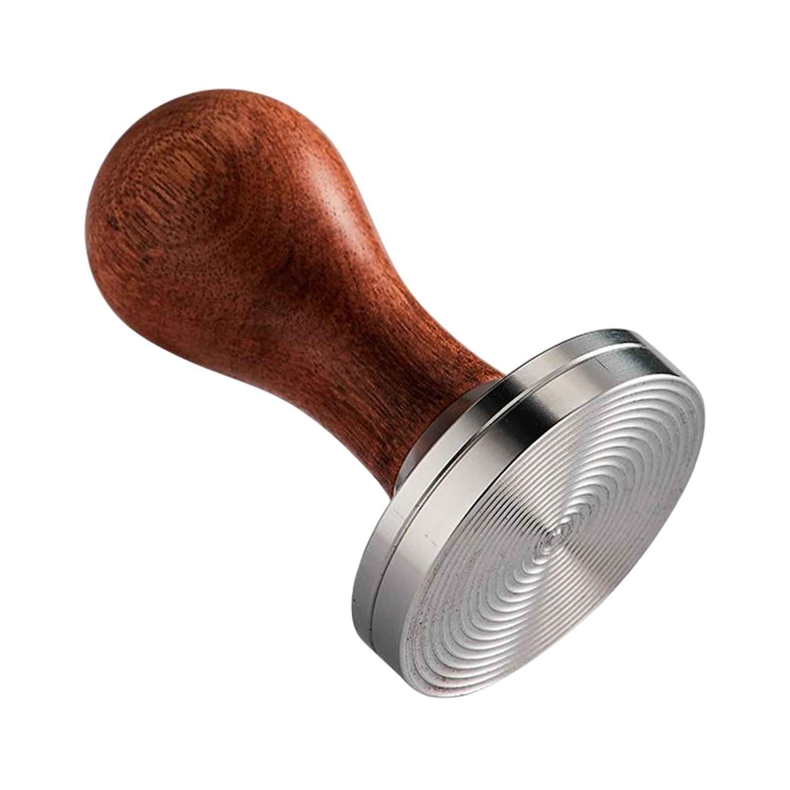 Coffee Tamper , Espresso Hand Tamper,304 Stainless Steel Espresso Coffee Tamper for Barista, Espresso Machines 51mm Brown
