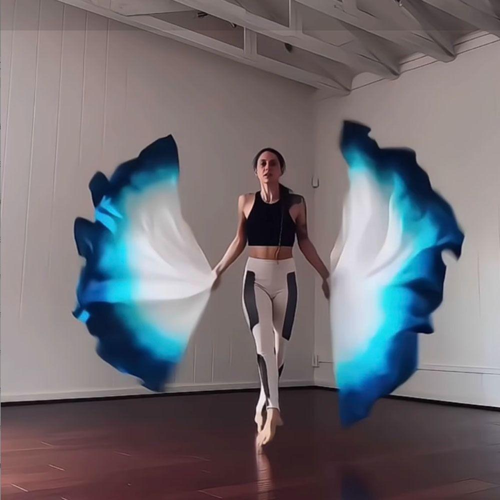 Multicolor Belly Dance Accessories Props Scalable Rods Colorful Scarves Flag  Dance Performance