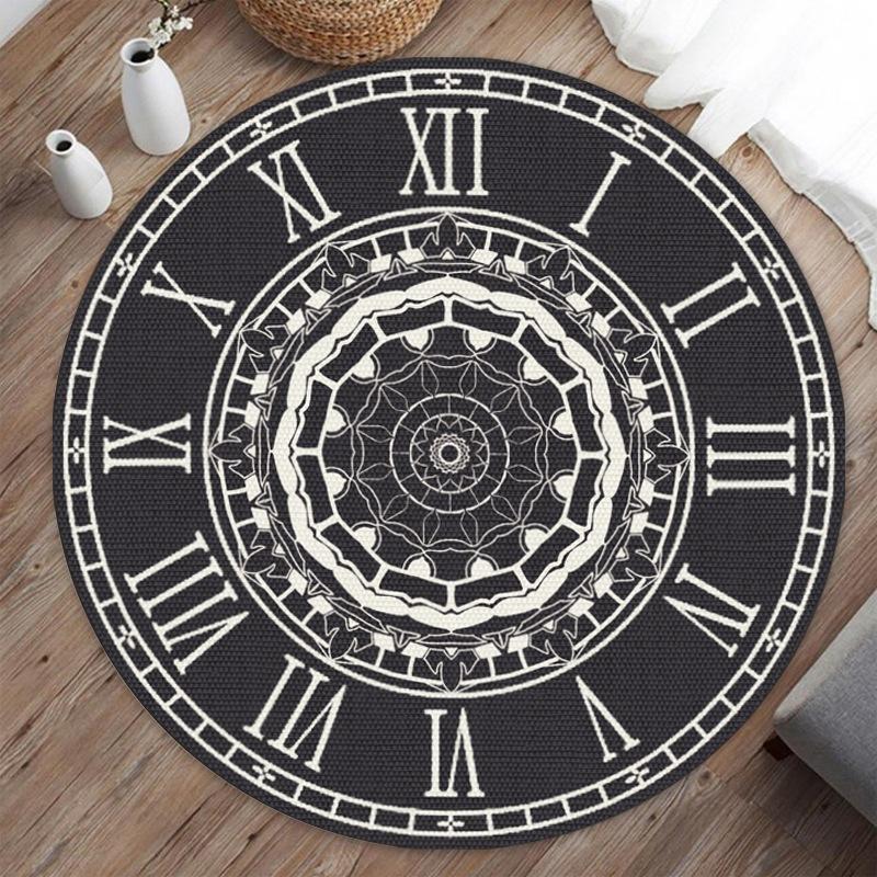 Bohemian Mandala Round Carpet Mat Rug Euro American Stained Glass Floral Medallion Colorful Home Decoration Living Room Bedroom