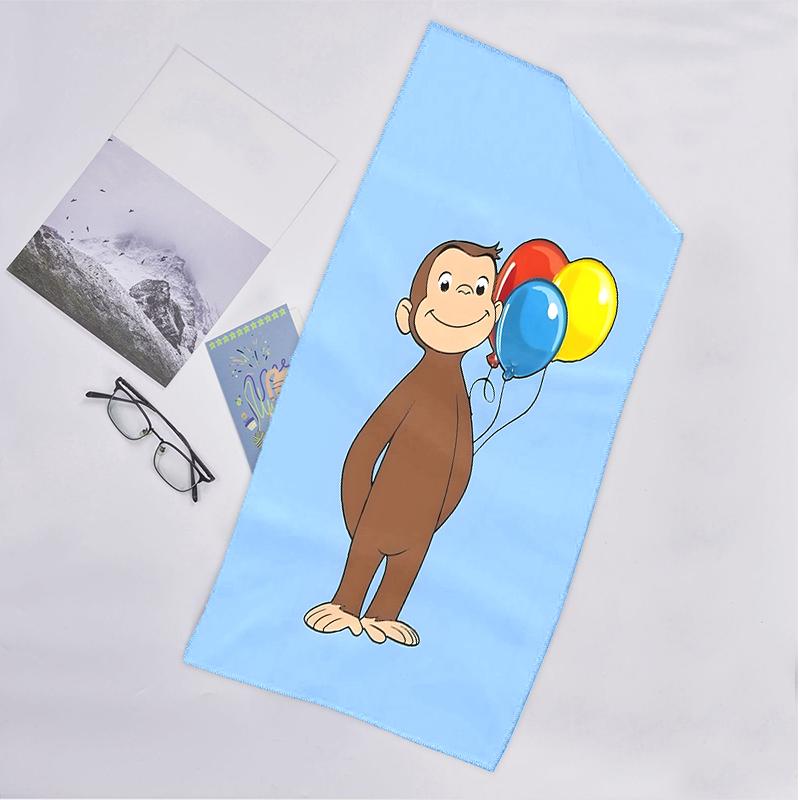 Curious George Fashion Beach Towel: Ideal for Summer Adventures Soft, Absorbent and Quick Drying Suitable for Swimming and Bathing