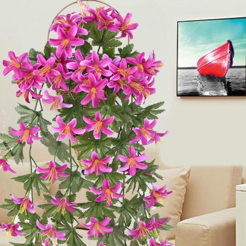 Artificial Hanging Flower Plant 90cm Hanging Vine Plant for Outside and Indoor Planter Porch Garden Yard Decoration