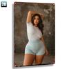 Elegante Frau Pose Metall Wandkunst D Flaches Schild Einzigartig Badezimmer Schlafzimmer Garten Wohnkultur Geschenk x Zoll
