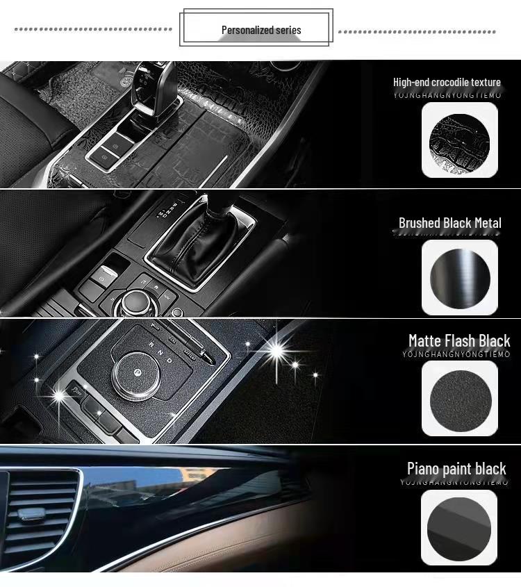 Jetour X70PLUS Carbon Fiber Interior Gear Shift & Door Anti-Kick Sticker