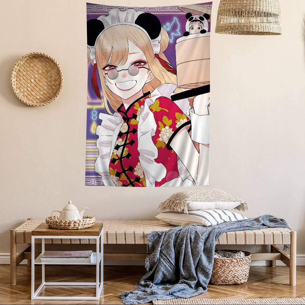 Mein DressUp Darling Marin Kitagawa Wandteppich der Cosplay-Enthusiast Traumhafte Raumdekoration für Fans von romantischen Komödien-Animes