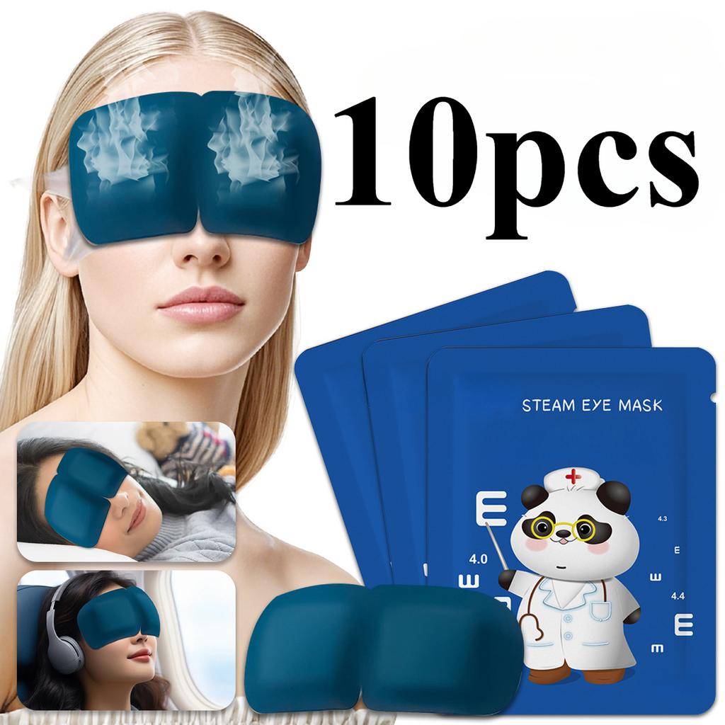 5/10PCS Lutein Steam Eye Mask, Hot Compress Eye Mask, Self-heating Eye Mask, Suitable for Sleeping, Essential for Travel, Disposable Eye Mask