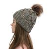 Women Casual Multicolor Outdoor Plush Ball Hats Crochet Knit