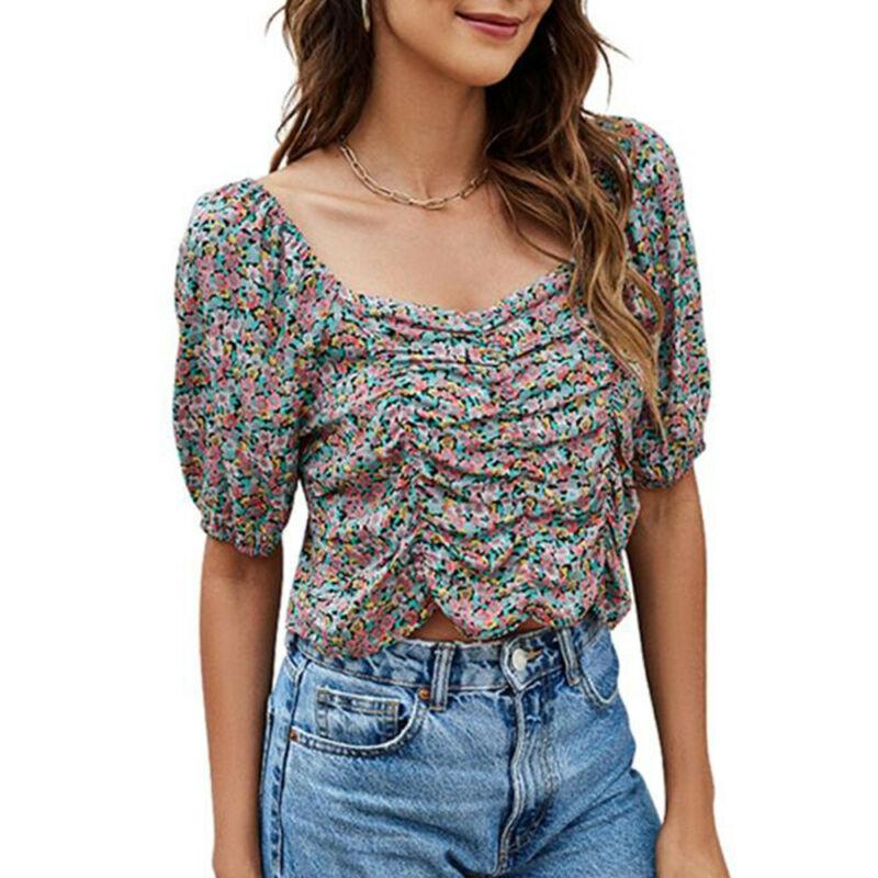 Buy Floral Summer Casual T-shirt Square 