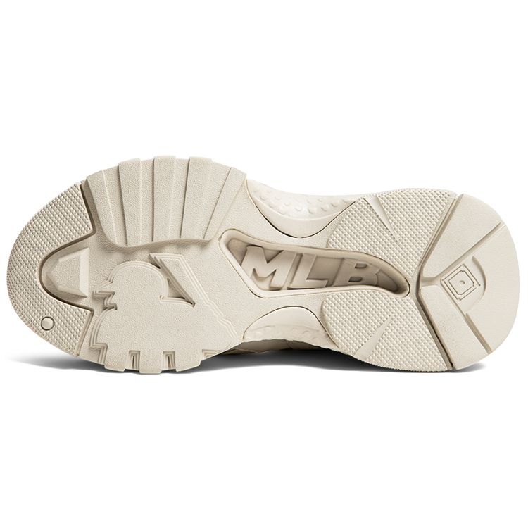 MLB Sandal Chunky Mask Lightweight Breathable Height Increasing Creek Shoes Unisex Shoes Cream 3ASDCH133-07CRS