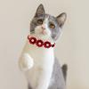 Haustierhalsband, verstellbar, weich, bequem, Haustier-Halsband, Blumen-Strass-Dekor, Katzen- und Hundehalsband, Heimtierbedarf