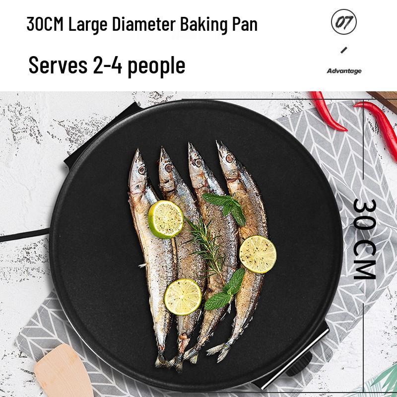 AUX Electric Crepe Maker: Multifunctional Pancake & BBQ Machine, Authentic Thin Pancake Pan, Popular Household Gadget.