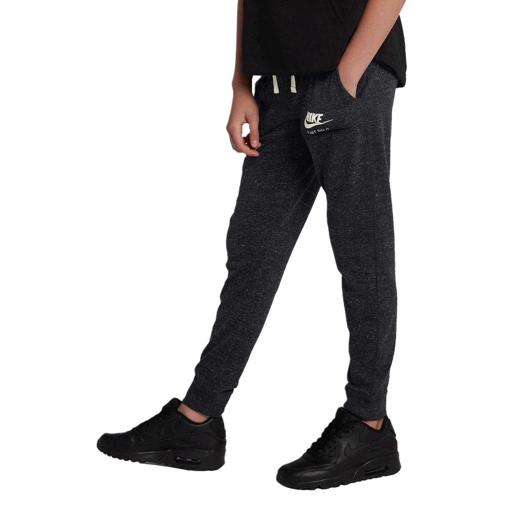 Nike Logo Letter Graphic Jogger Pants Kids Bottoms Black 890279-010