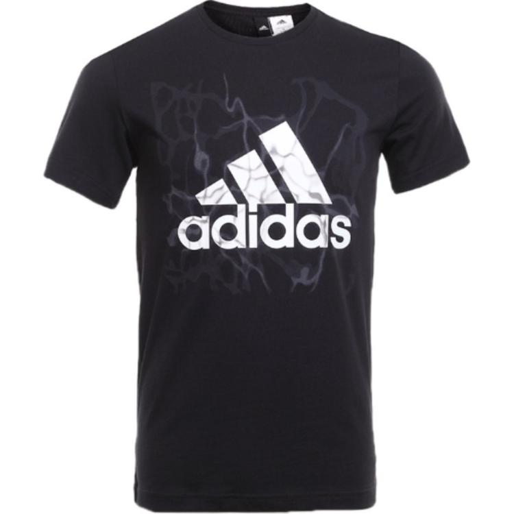 

Adidas Asian Pattern Series Round Neck Casual Comfortable Short Sleeve T-Shirt Men T-Shirts Black BK2812 XL